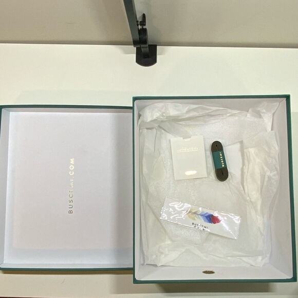 Buscemi | Shoe Box & 2 Dust Bags | Green | 14 W x 12 H x 5.25 D Inch - Picture 8 of 16